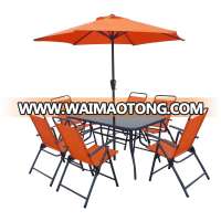 8 pcs set folding outdoor garden furniture